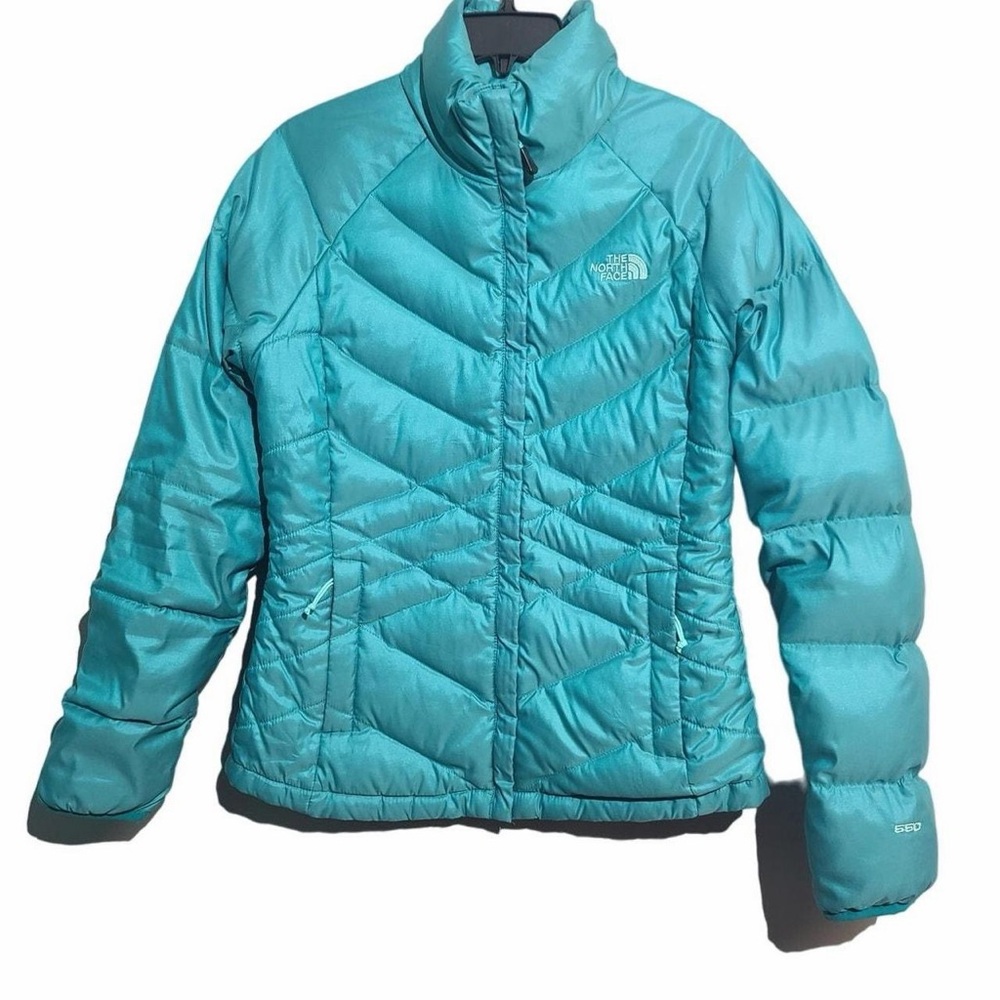 The North Face Women's Teal Quilted Puffer Jacket